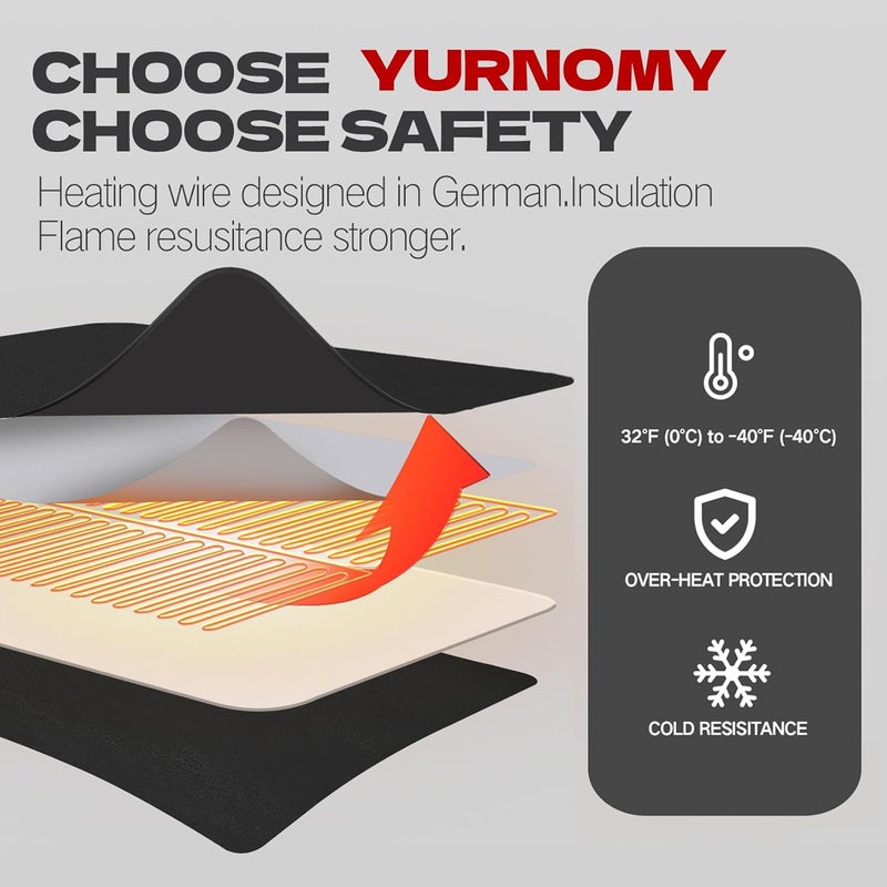 Yurnomy 15FT Sewer Hose with Heated Sleeve Avoid Freezing at -20°F, Electrical Heated Sleeve of Rv Sewer Hose for Rv/Camper/Rv Accessories in Winter - Image 3